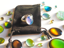 Classic Mood Ring with Antiqued Sterling Silver Floral Band