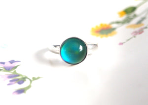 Medium Adjustable Sterling Silver Mood Ring