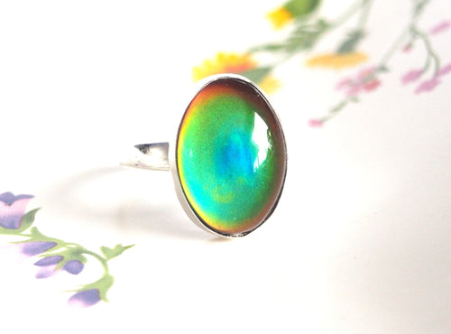 Adjustable Sterling Silver Mood Ring