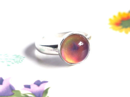 Medium Adjustable Sterling Silver Mood Ring