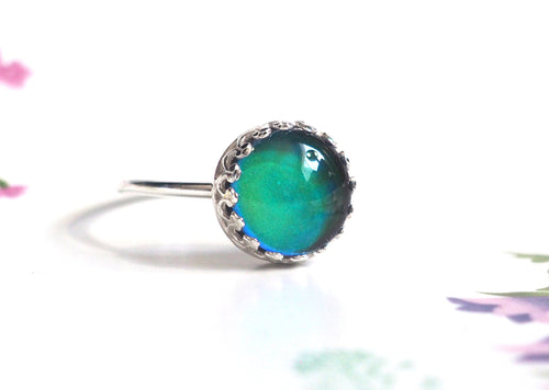 Sterling Silver Medium Crown Mood Ring