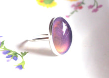 Mood Ring in Sterling Silver with Color Changing Stone