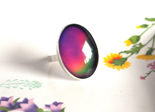 Large Sterling Silver Mood Ring