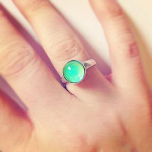 Medium Adjustable Sterling Silver Mood Ring